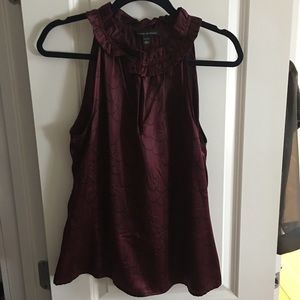 Banana Republic maroon sleeveless blouse